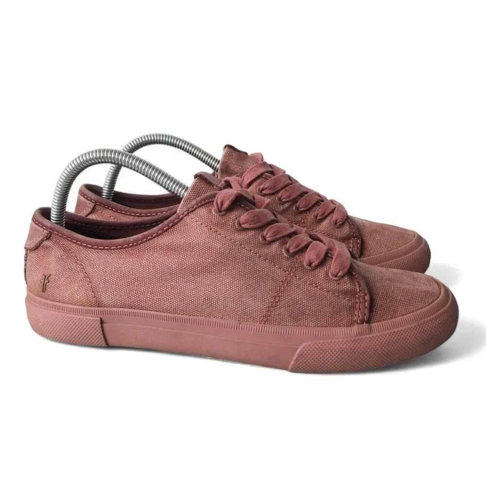 Frye Gia Washed Canvas Casual‎ Sneakers Blush Pink 3470246-DSR Women's 9M